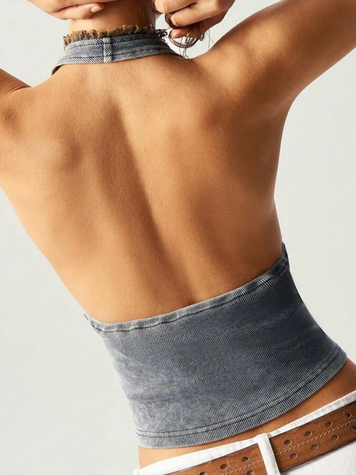 Frill Halter Neck Cami Top