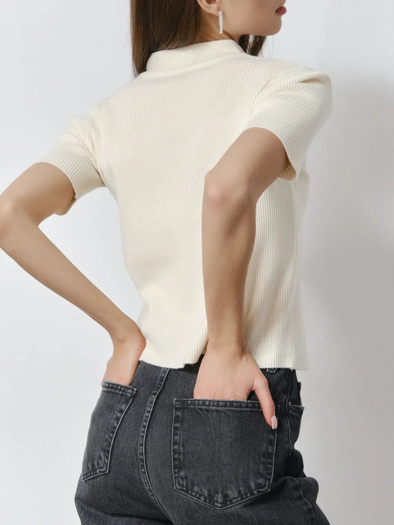 Ribbed Zip-Up Cardigan